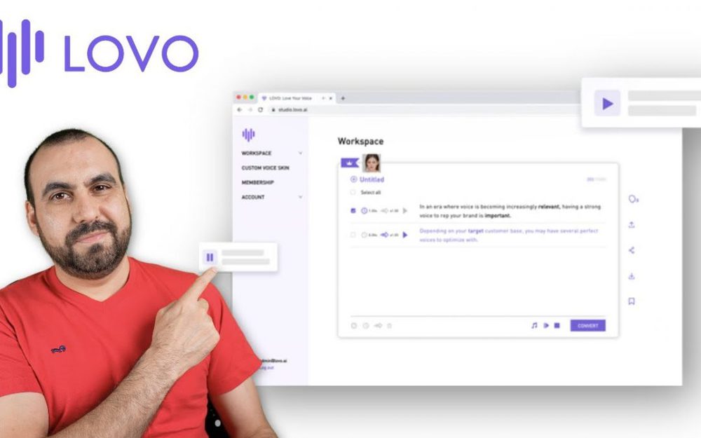 Convert textual content to speech excellent Your Voiceovers with LOVO Studio!