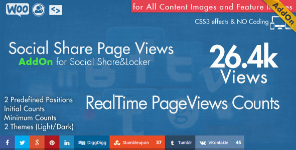social share page views addon wordpress
