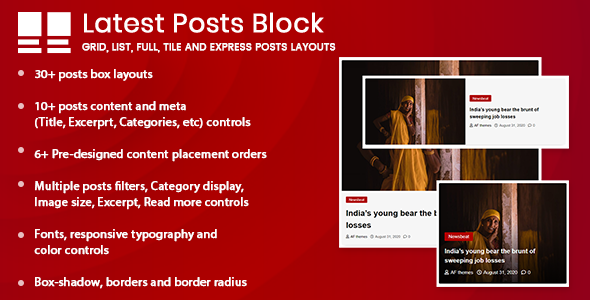 latest posts block for wordpress (gutenberg)