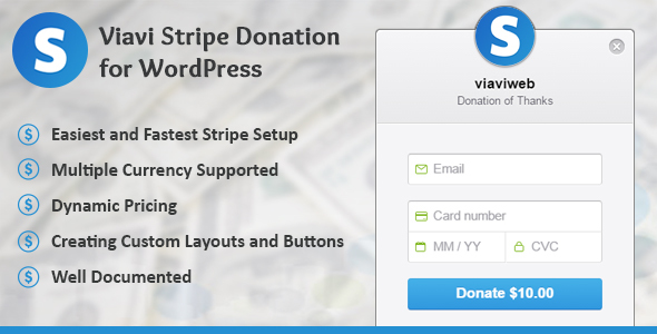 Viavi Stripe Donation for WordPress