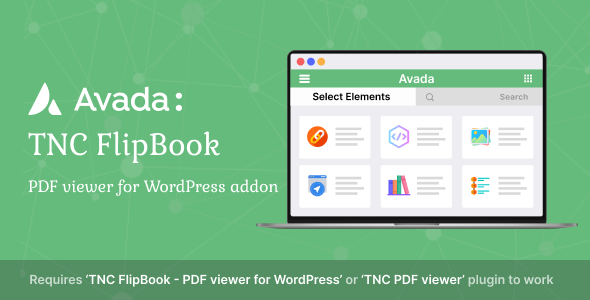 Avada – TNC FlipBook – PDF viewer for WordPress Addon