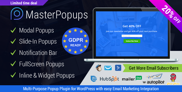 Popup Plugin for PhrasePress & Popup Editor – Master Popups for Email Subscription