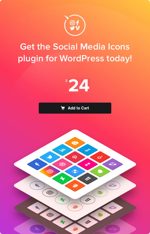 Social Media Icons WordPress – Social Icons Plugin - 4