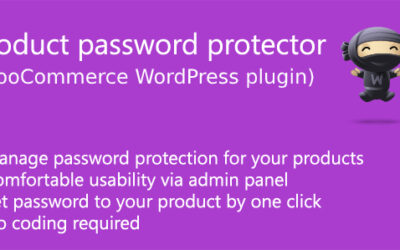 Product password protector for WooCommerce