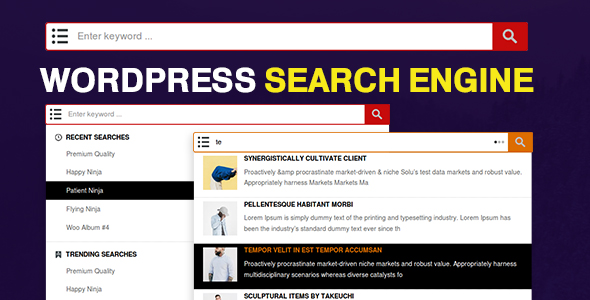wp search engine wordpress / woocommerce / custom post