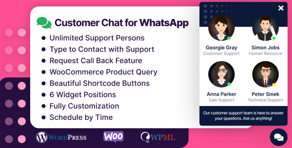 customer chat for whatsapp