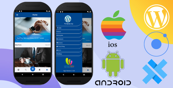 wordpress | ionic 5 | capacitor | news, blog app